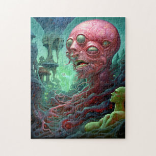 Alien Creature Surreal Horror Art Jigsaw Puzzle