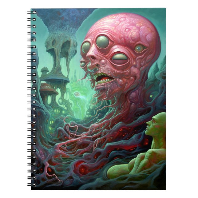 Alien Creature Surreal Horror Art Notebook (Front)