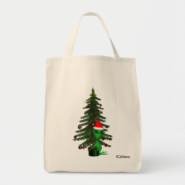 Alien Creatures Santa Tote Bag (Front)