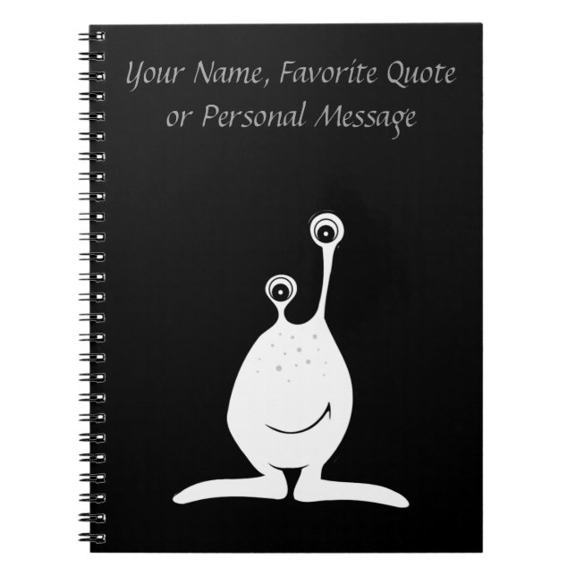 Alien - Cute Cartoon Character Spiral Notebook (Front)