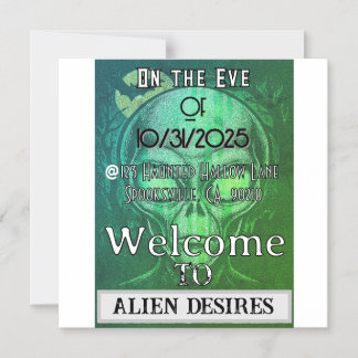 Alien Desires Halloween Magnetic Invitation