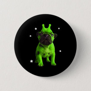 Alien Dog Meme Retro Silly Dog Vintage Space Bble  6 Cm Round Badge