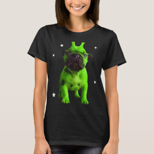 Alien Dog Meme Retro Silly Dog Vintage Space Bble  T-Shirt