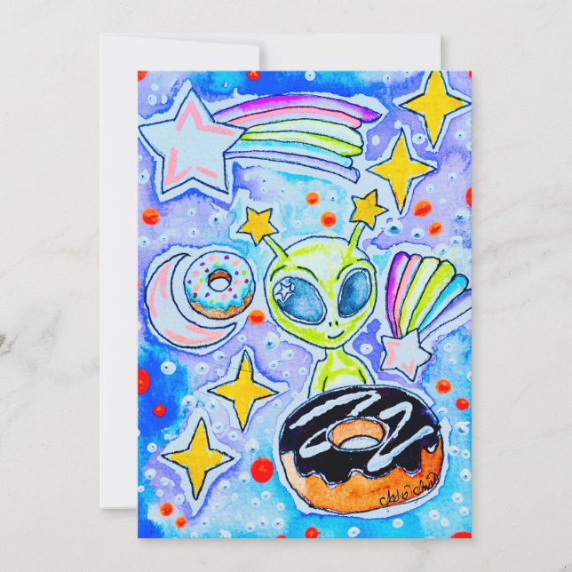 Alien doughnut invitation (Front)