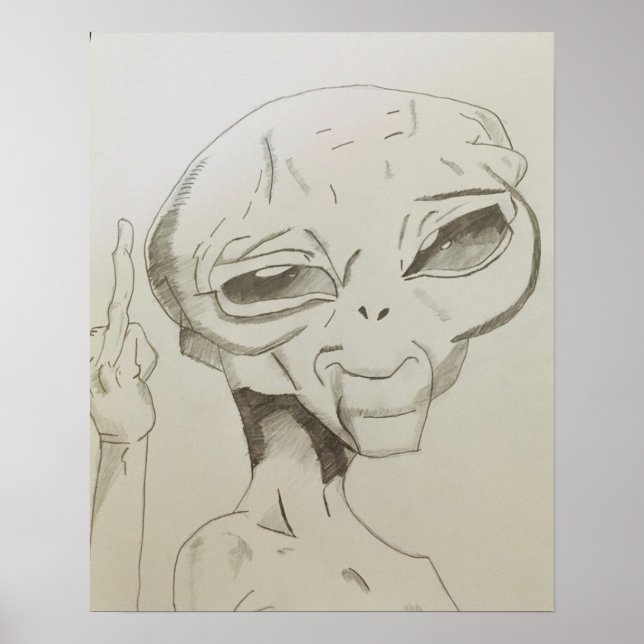 Alien drawing Paul Poster (Front)