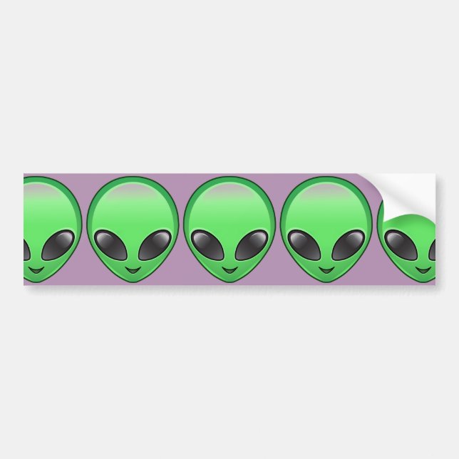 alien emoji bumper sticker (Front)