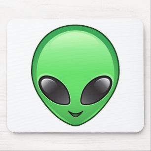 alien emoji mouse pad