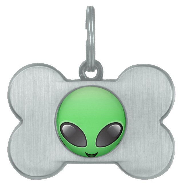 alien emoji pet name tag (Front)