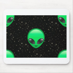 alien emojis mouse pad