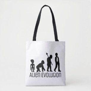 Alien Evolution, Extraterrestrial Alien Tote Bag