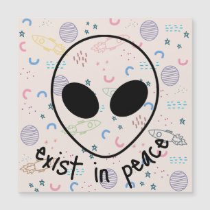 Alien exist in peace Magnetic Card