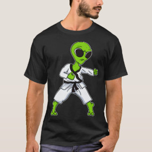 Alien Extraterestrial UFO Karate Taekwondo Kickbox T-Shirt