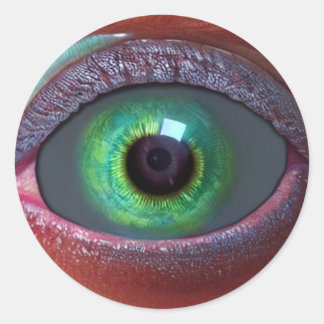 Alien Eye in a Sky  Classic Round Sticker
