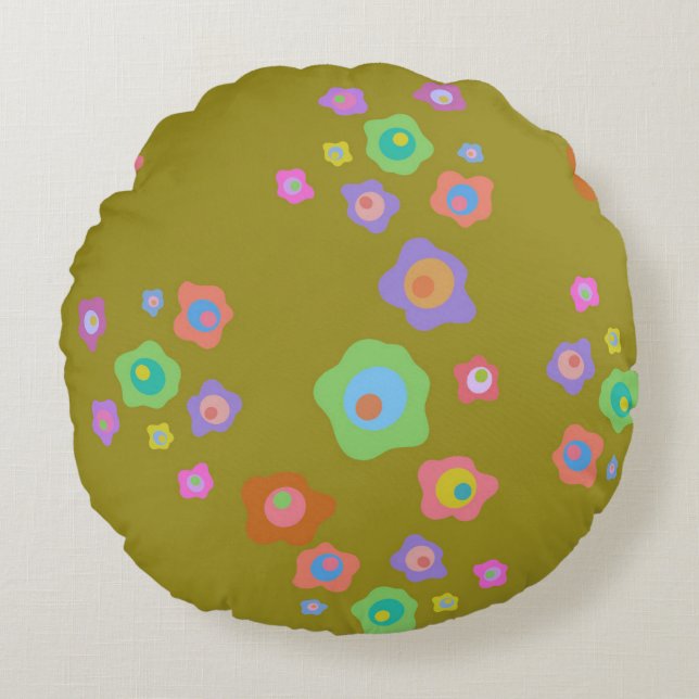 Alien Eyeballs Armada ITTOI Round Cushion (Front)