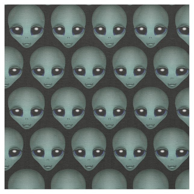 Alien Fabric Cute Alein Fabric Custom E.T. Fabric (Close Up)