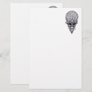 Alien Face , African Skull Facial Reconstruction L Stationery