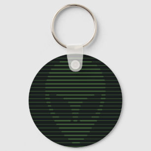 Alien face key ring