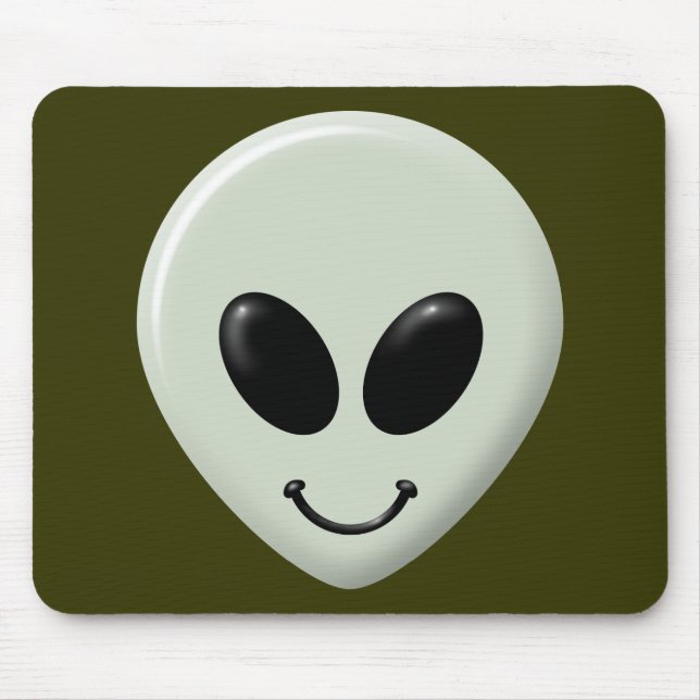 Alien Face Mouse Pad (Front)