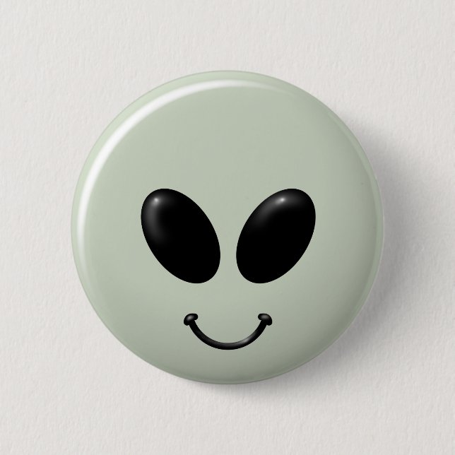 Alien Face.png 6 Cm Round Badge (Front)