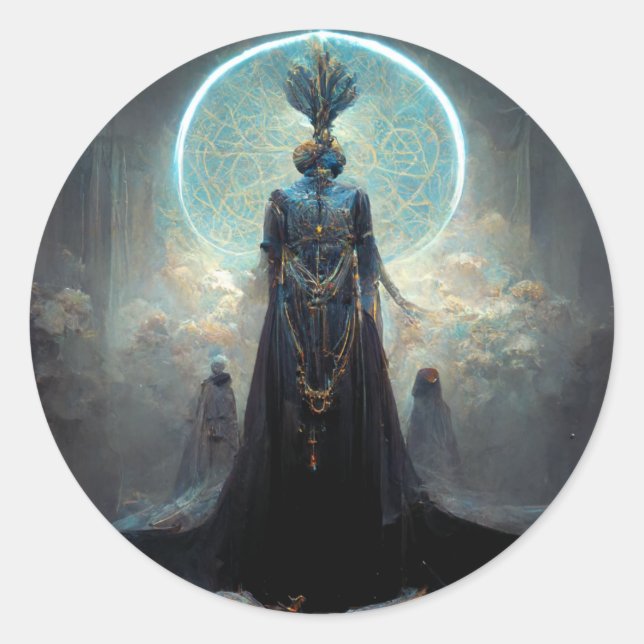 Alien Fae 3 Fantasy Sci-Fi Classic Round Sticker (Front)