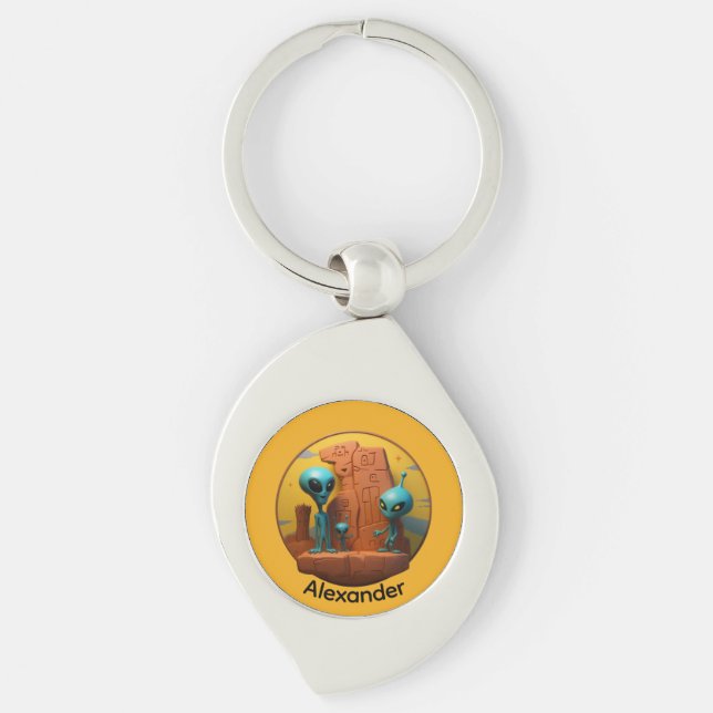 Alien Family Key Ring (Front)