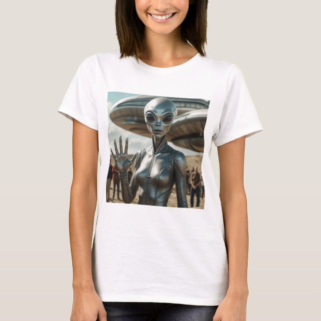 ALIEN Female HELLO T-Shirt (Front)