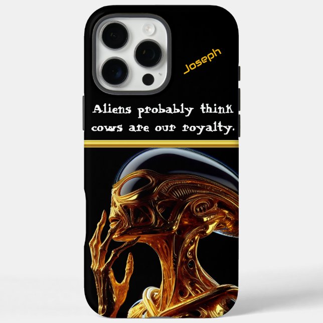 Alien Figure Contemplating Under Area 51 Skies Case-Mate iPhone Case (Back)