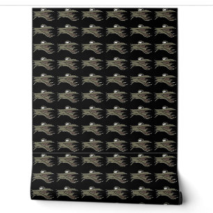 Alien fish hand drawn illustration pattern wallpaper