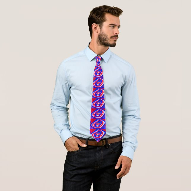 Alien flowers fashion tie (In Situ)