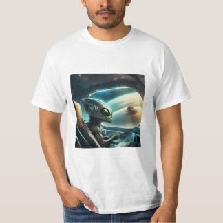 Alien flying space ship T-Shirt