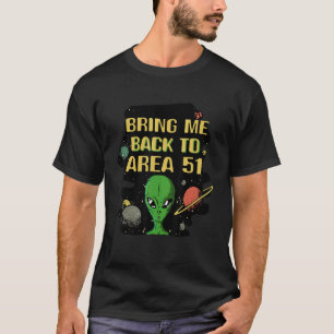 Alien  For Adults Green Area 51 Spacecraft Ufo T-Shirt