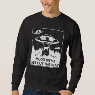 Alien For Adults Spacecraft Ufo Green Area 51 3 Sweatshirt