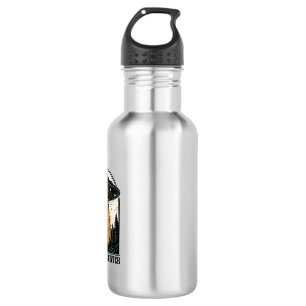Alien Forest Abduction Vintage UFO Engraving 532 Ml Water Bottle
