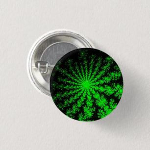 Alien Fractal Burst 3 Cm Round Badge