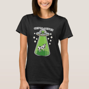 Alien Funny Cow Abduction Ufo Area51 T-Shirt
