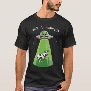 Alien Funny Cow Abduction UFO Area 51 T-Shirt