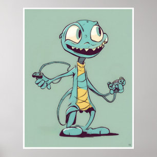 Alien Gamer - Print