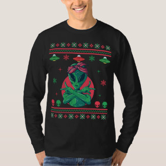 Alien Gangster UFO Ugly Christmas Sweater
