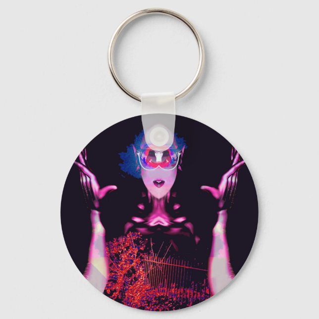 Alien Ghost Key Ring (Front)