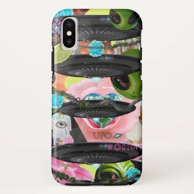 Alien Girl Aesthetic Collage iPhone Case | 2RareCo (Back)