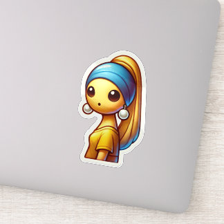 Alien Girl with Pearl Earring - Whimsical Sci-Fi