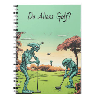 Alien Golfers - Notebook with editable text