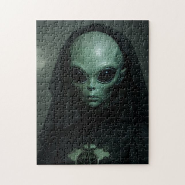 Alien Gothic Priestess of the Moon Jigsaw Puzzle (Vertical)
