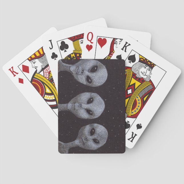 Alien Grays Playing Cards (Back)