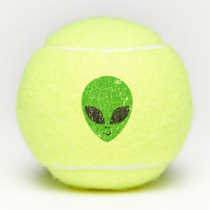 alien green head ufo science fiction extraterrestr tennis balls