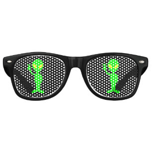 ALIEN GREEN MAN UFO NOVELTY SUNGLASSES SHADES