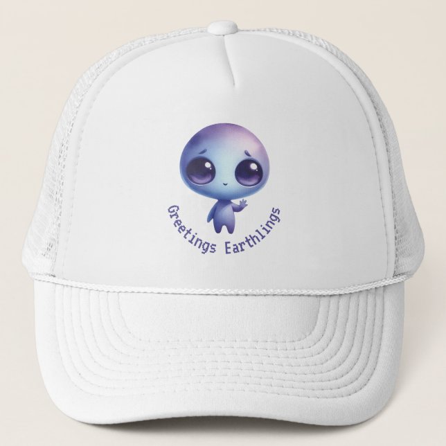 Alien – Greetings Earthlings  Trucker Hat (Front)