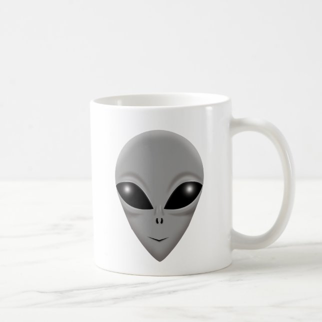 Alien Grey Coffee Mug (Right)