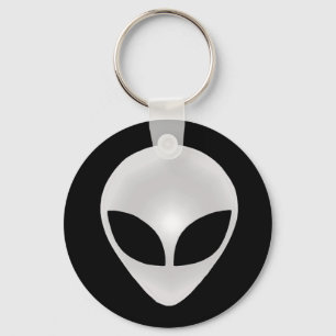 Alien Grey Head Key Ring