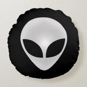 Alien Grey Head Round Cushion